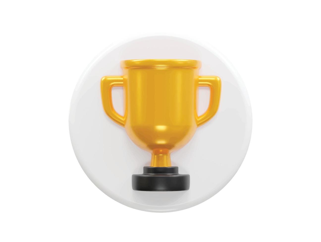 Champion icon 3d rendering vector illustration