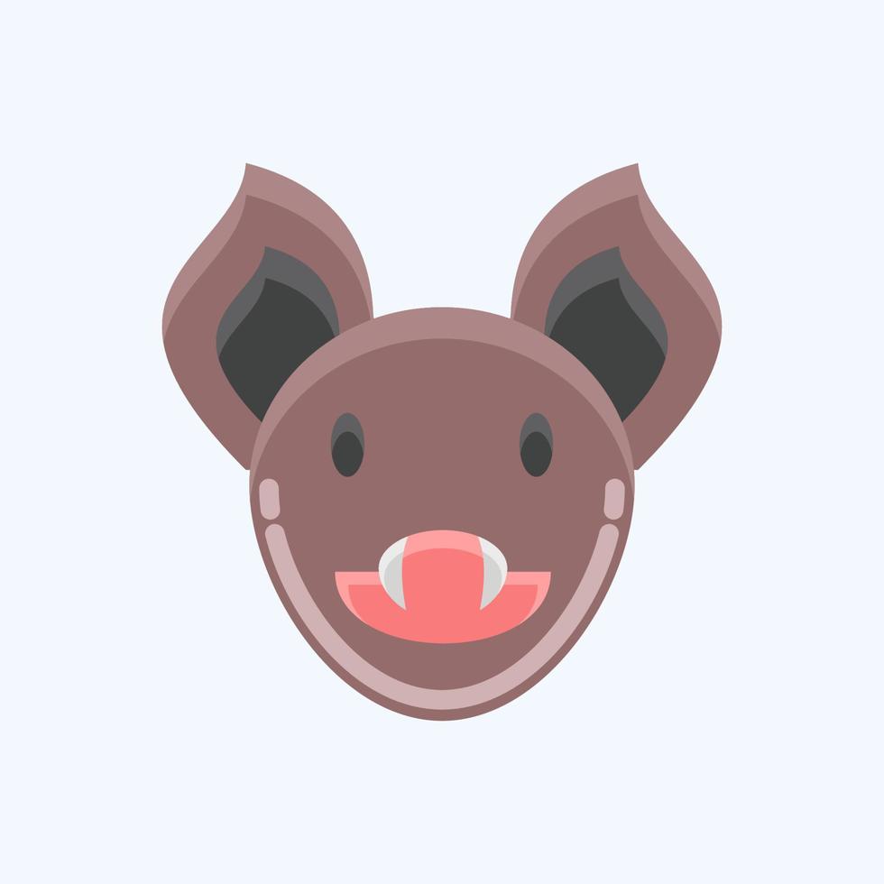 Icon Bat. related to Animal Head symbol. simple design editable. simple illustration vector