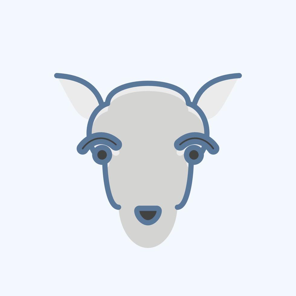 Icon Lamb. related to Animal Head symbol. simple design editable. simple illustration vector
