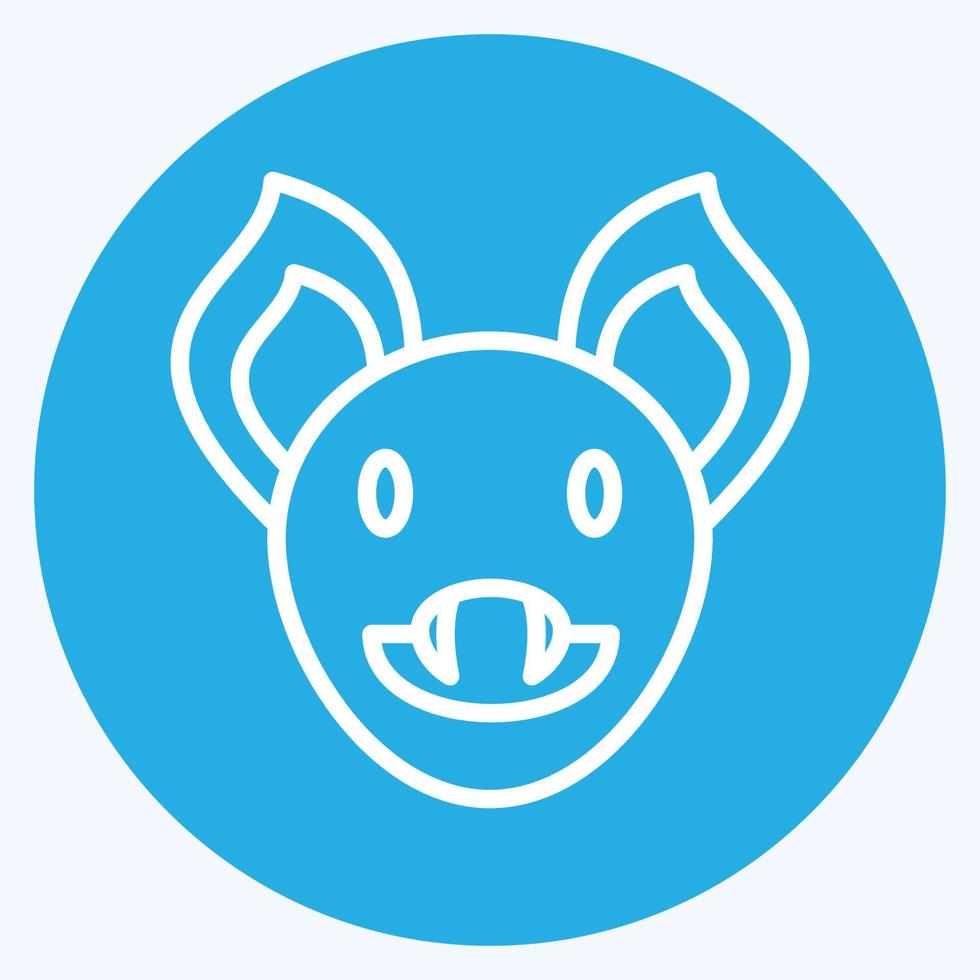 Icon Bat. related to Animal Head symbol. simple design editable. simple illustration vector