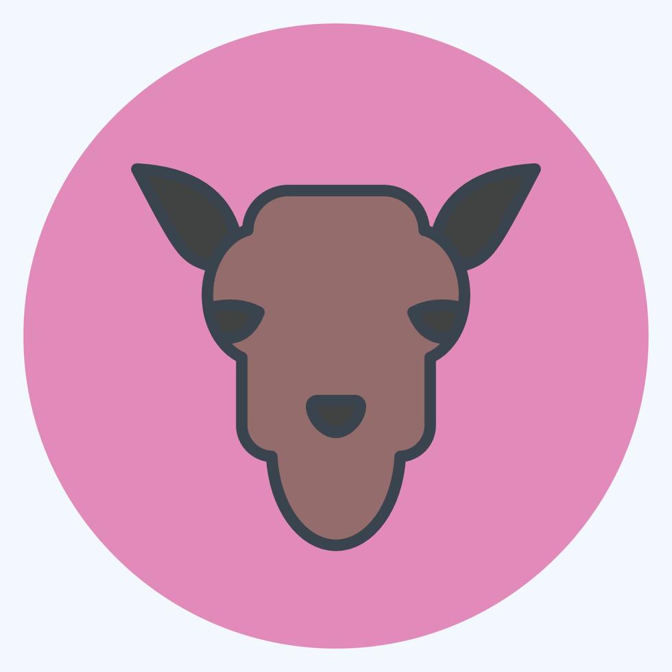 Icon Camel. related to Animal Head symbol. simple design editable. simple illustration vector