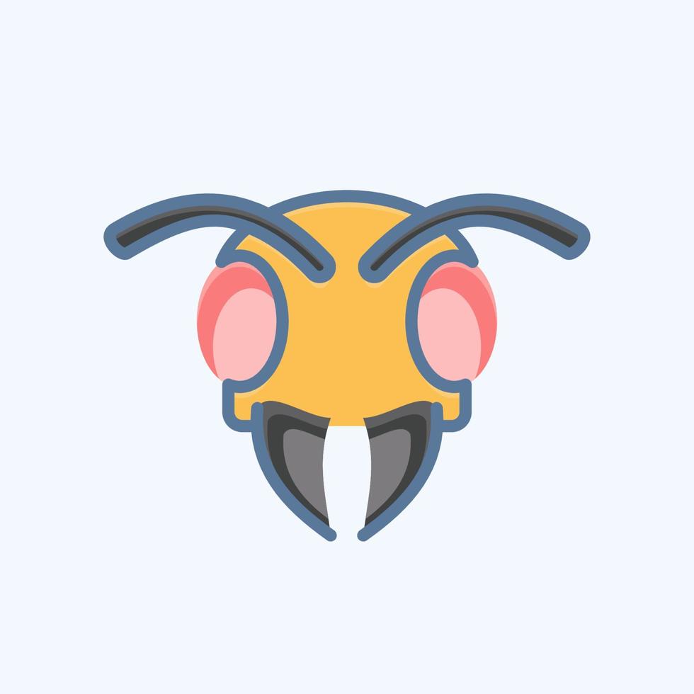 Icon Bee. related to Animal Head symbol. simple design editable. simple illustration vector