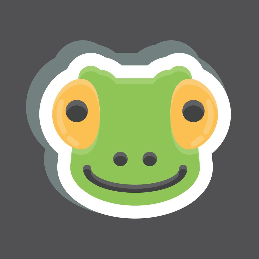 Icon Chameleon. related to Animal Head symbol. simple design editable. simple illustration vector