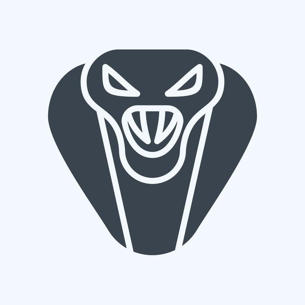 Icon Cobra. related to Animal Head symbol. simple design editable. simple illustration vector