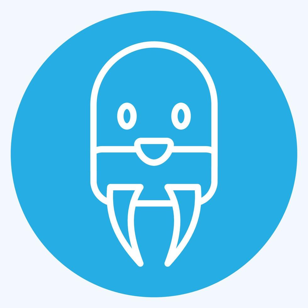 Icon Wairus. related to Animal Head symbol. simple design editable. simple illustration vector