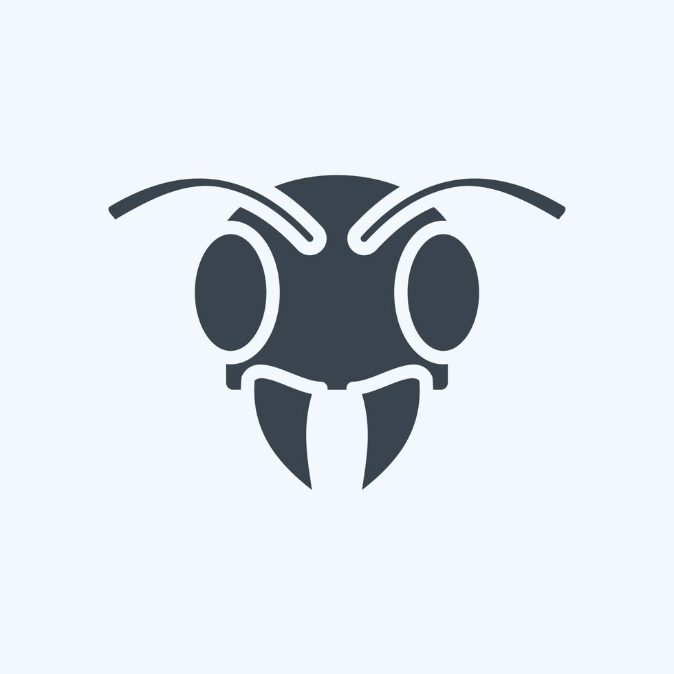 Icon Bee. related to Animal Head symbol. simple design editable. simple illustration vector