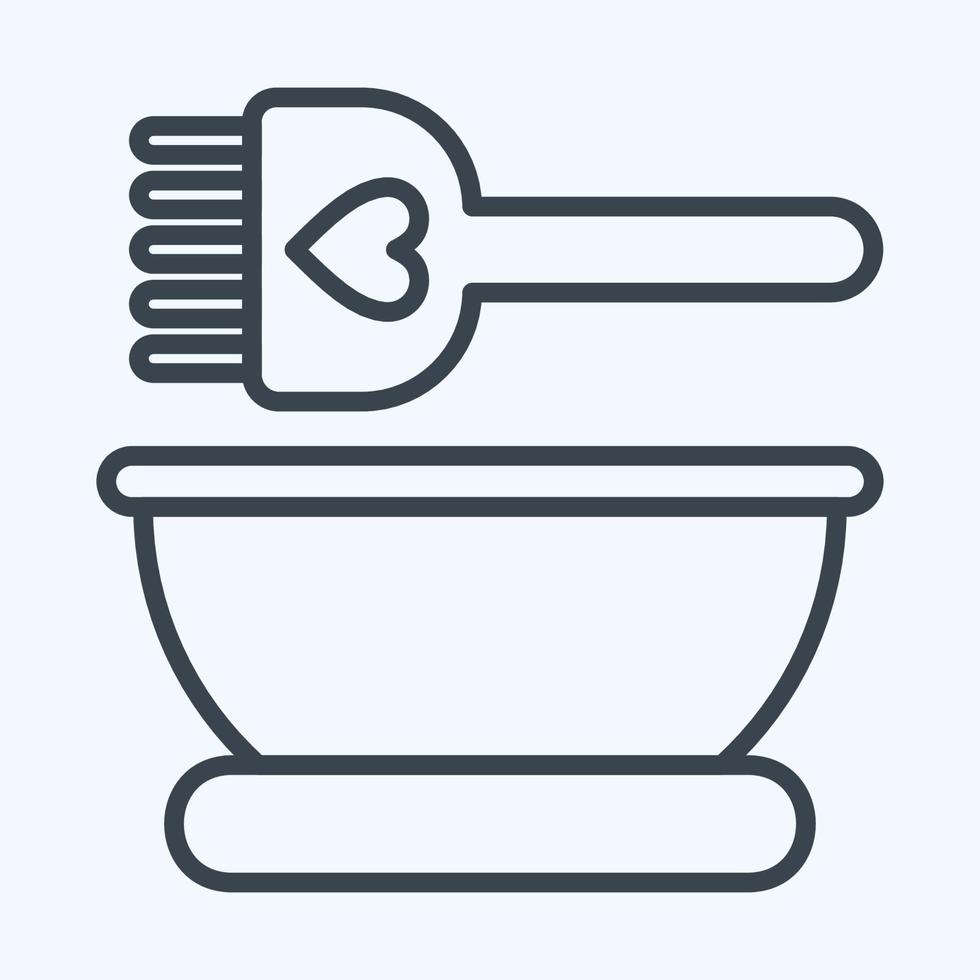 Icon Hair Dye. related to Barbershop symbol. Blue Eyes Style. Beauty Saloon. simple illustration vector