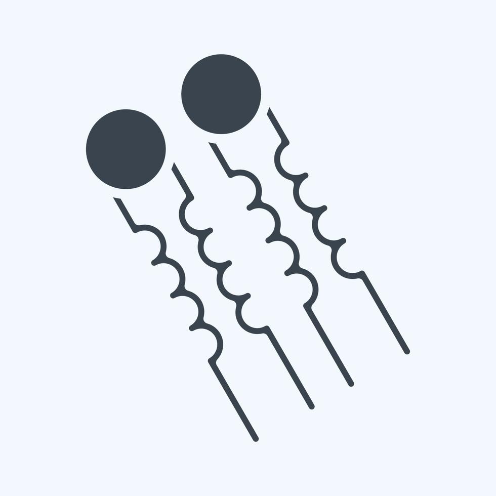 Icon Hair Pins. related to Barbershop symbol. Beauty Saloon. simple illustration vector