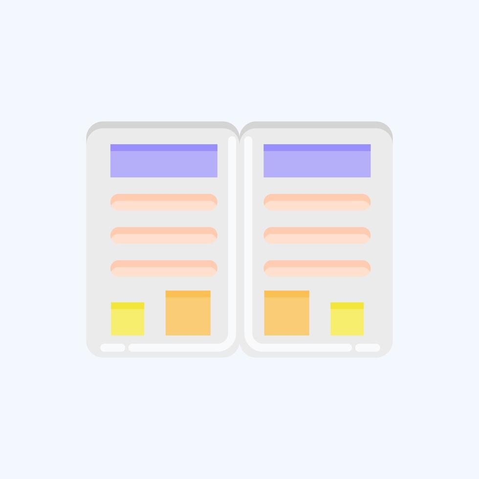Icon Magazine. related to Barbershop symbol. Beauty Saloon. simple illustration vector