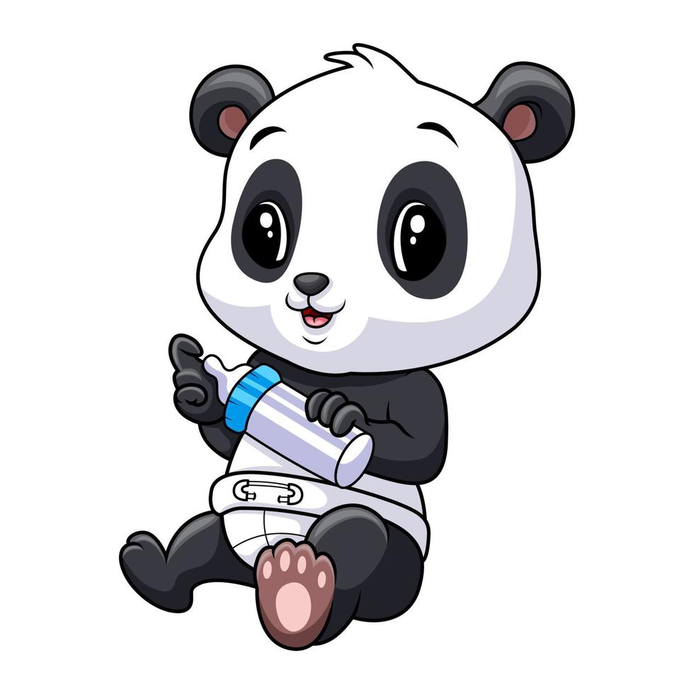 Cute Baby Panda, Kawaii Panda Sitting 13530814 Vector Art at Vecteezy