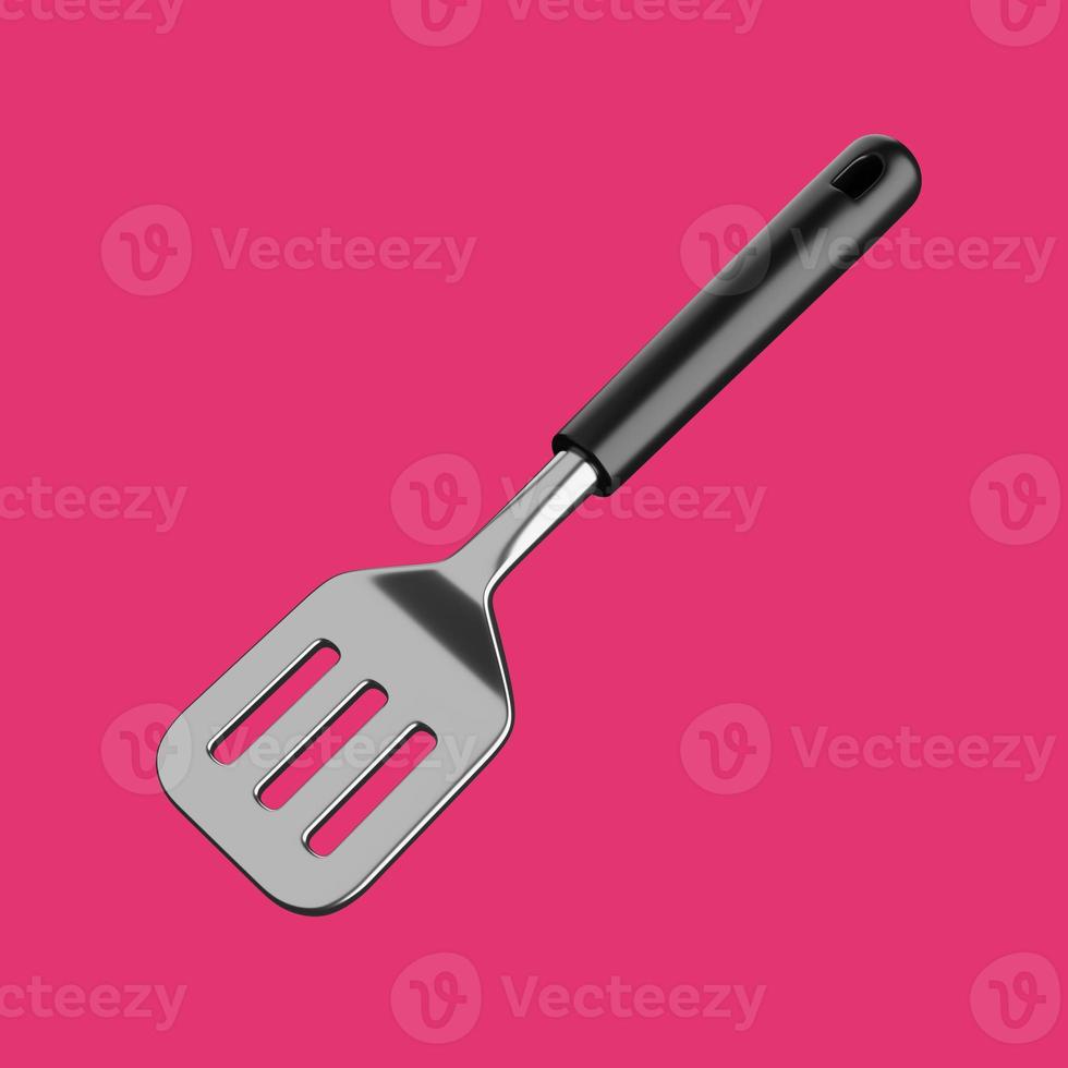 Simple Style 3D Rendering of Spatula. Isolated Image photo