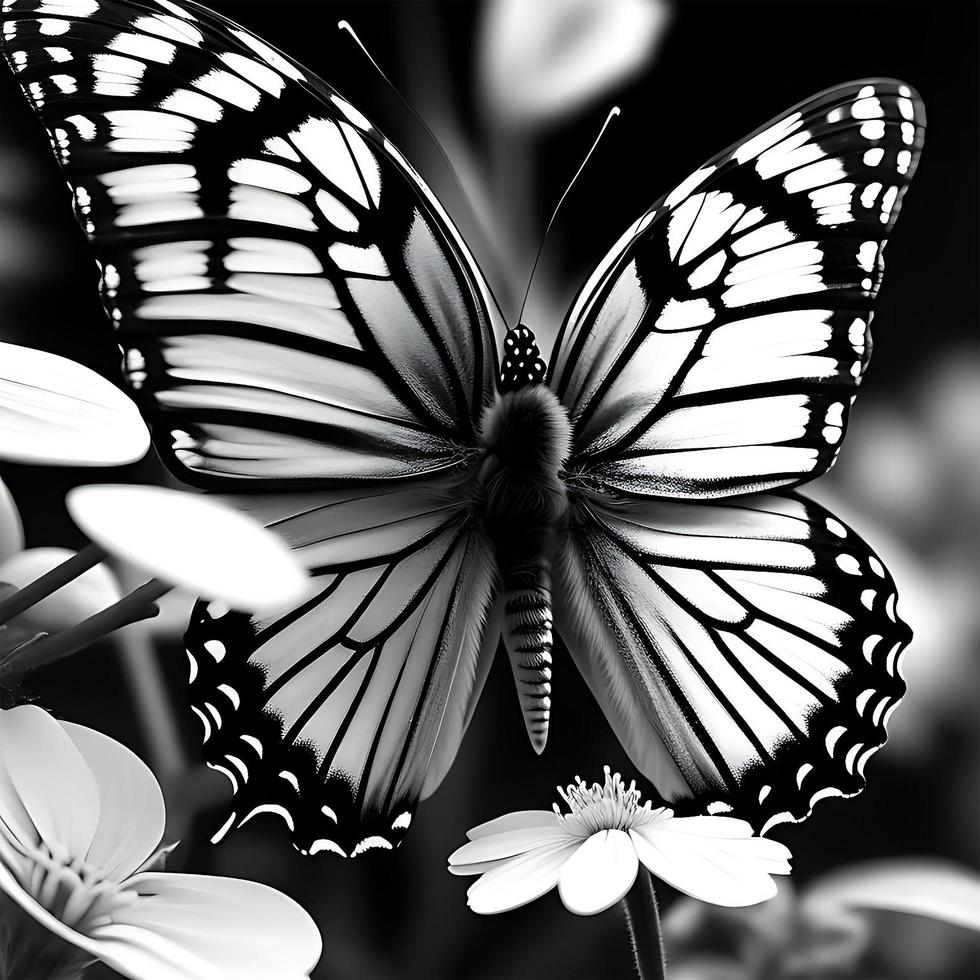 black and white color butter fly image photo