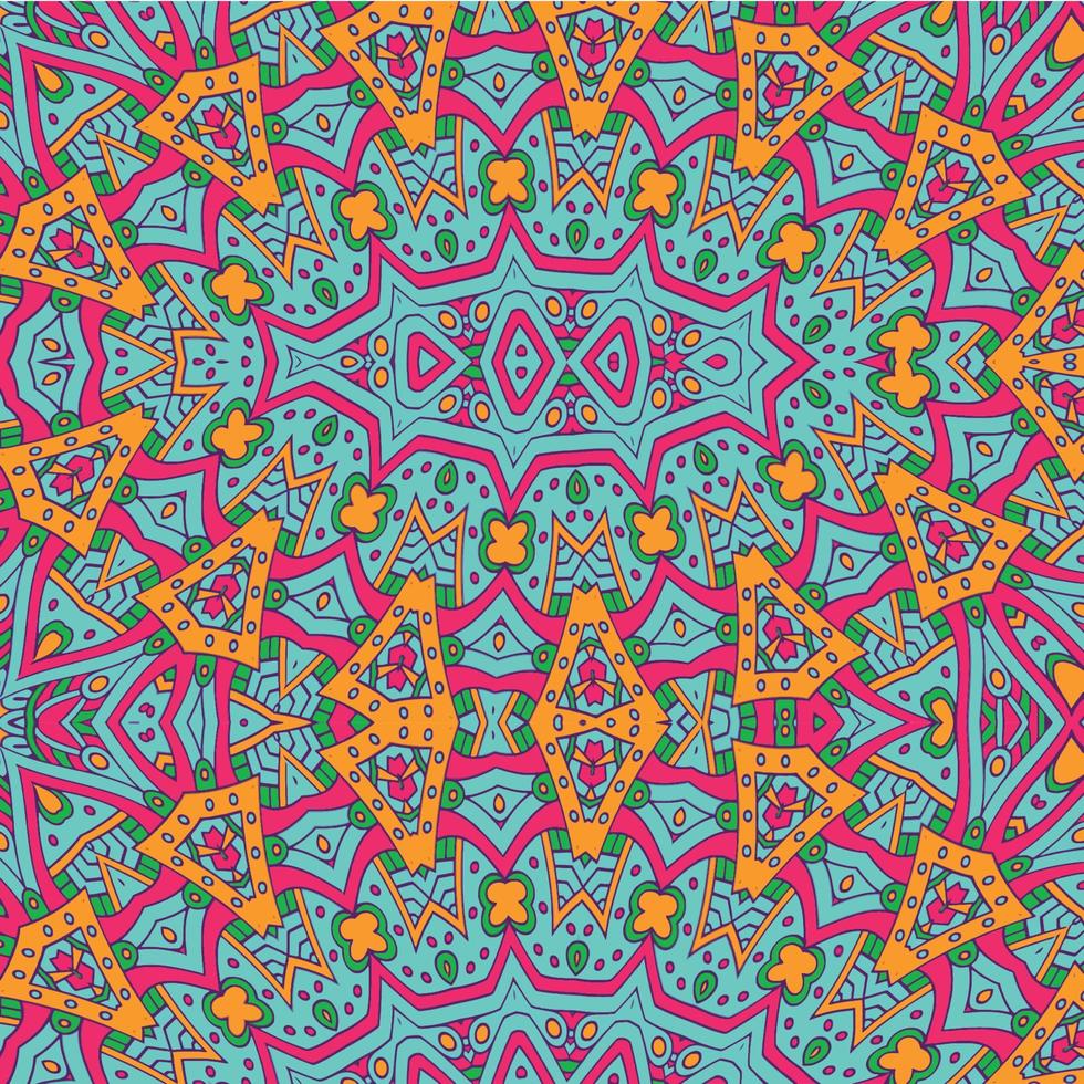 A colorful background with a pattern of a mandala vector