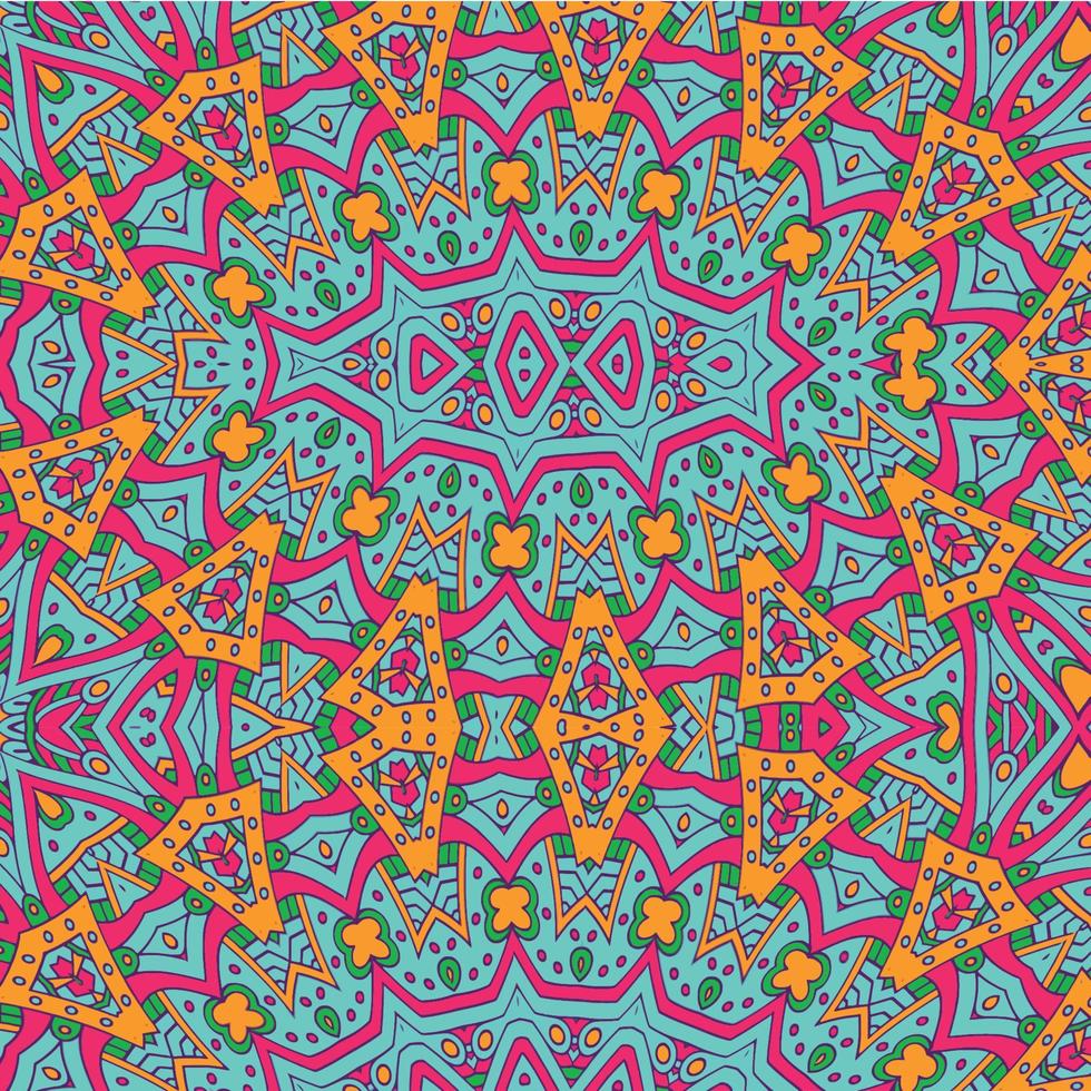 un vistoso antecedentes con un modelo de un mandala vector