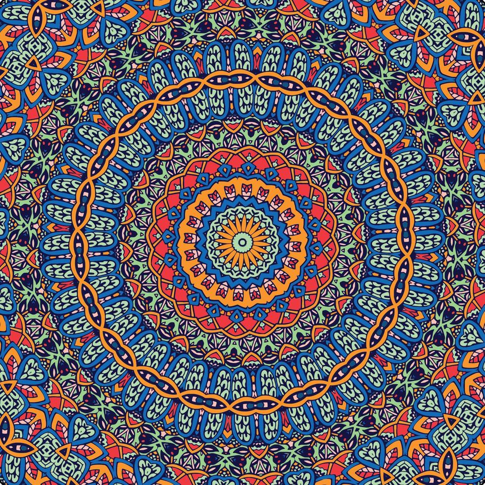A colorful mandala with a pattern vector