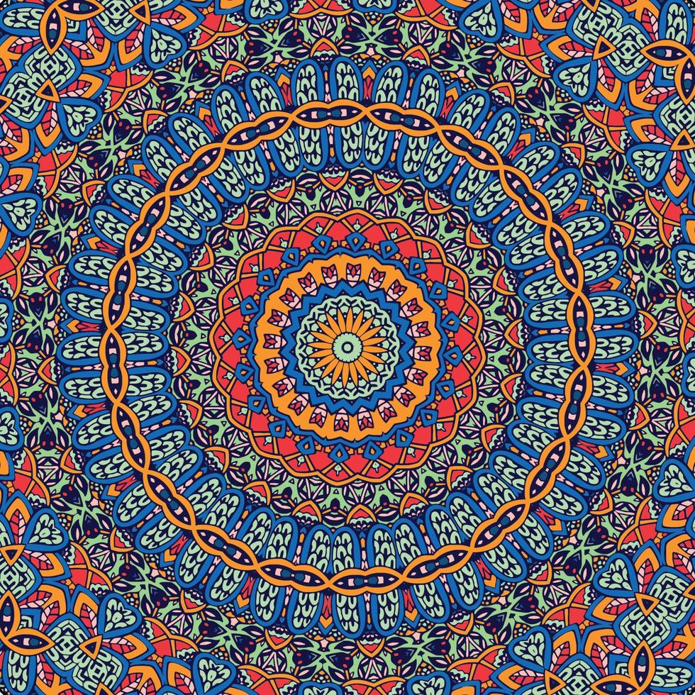 A colorful mandala with a pattern vector