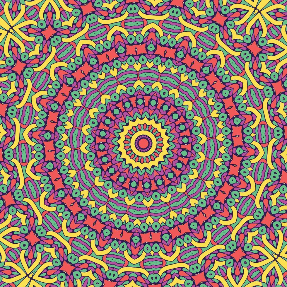 A colorful background with a pattern of the mandala vector