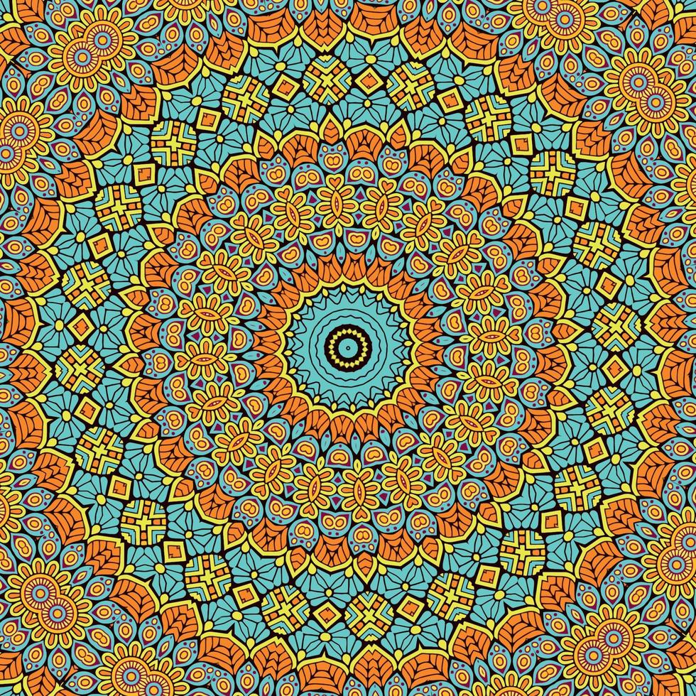 un vistoso modelo con un circulo de azul y naranja colores vector