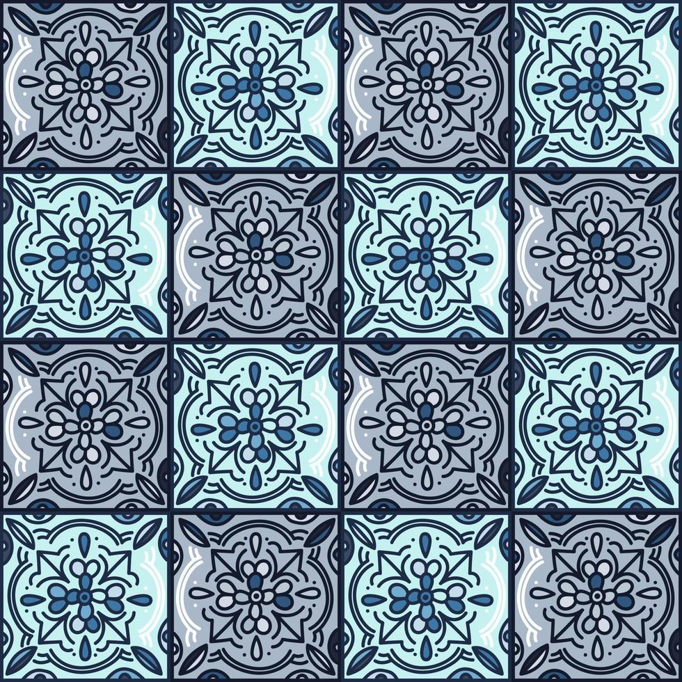 talavera modelo. indio labor de retazos. turco ornamento. marroquí loseta mosaico. vector