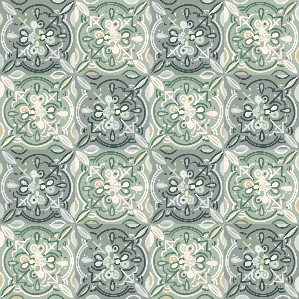 Creative mosaic seamless background pattern. Abstract geometric ornamental wallpaper. vector