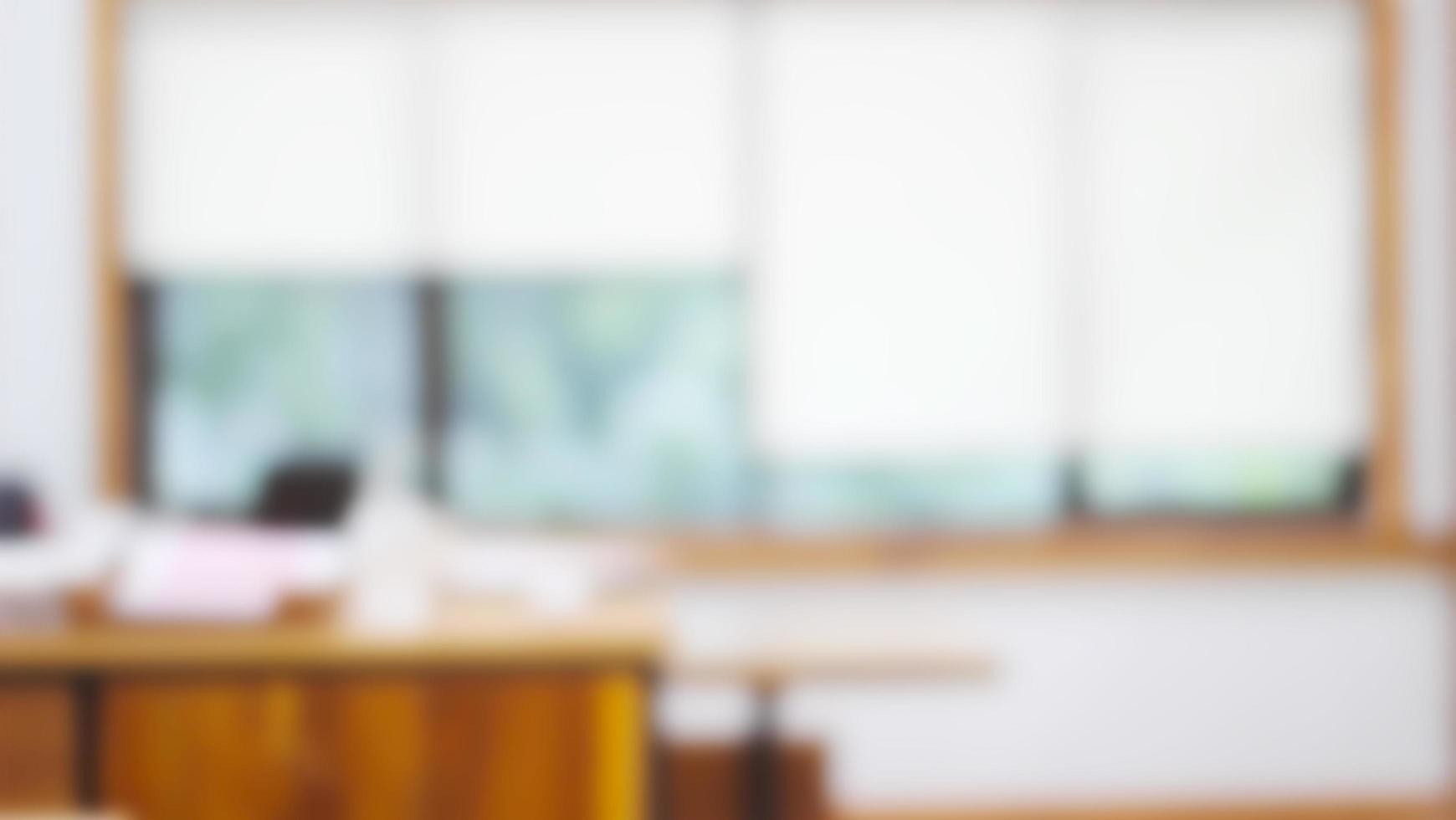 Photo of an office with a blurred background with its facilities