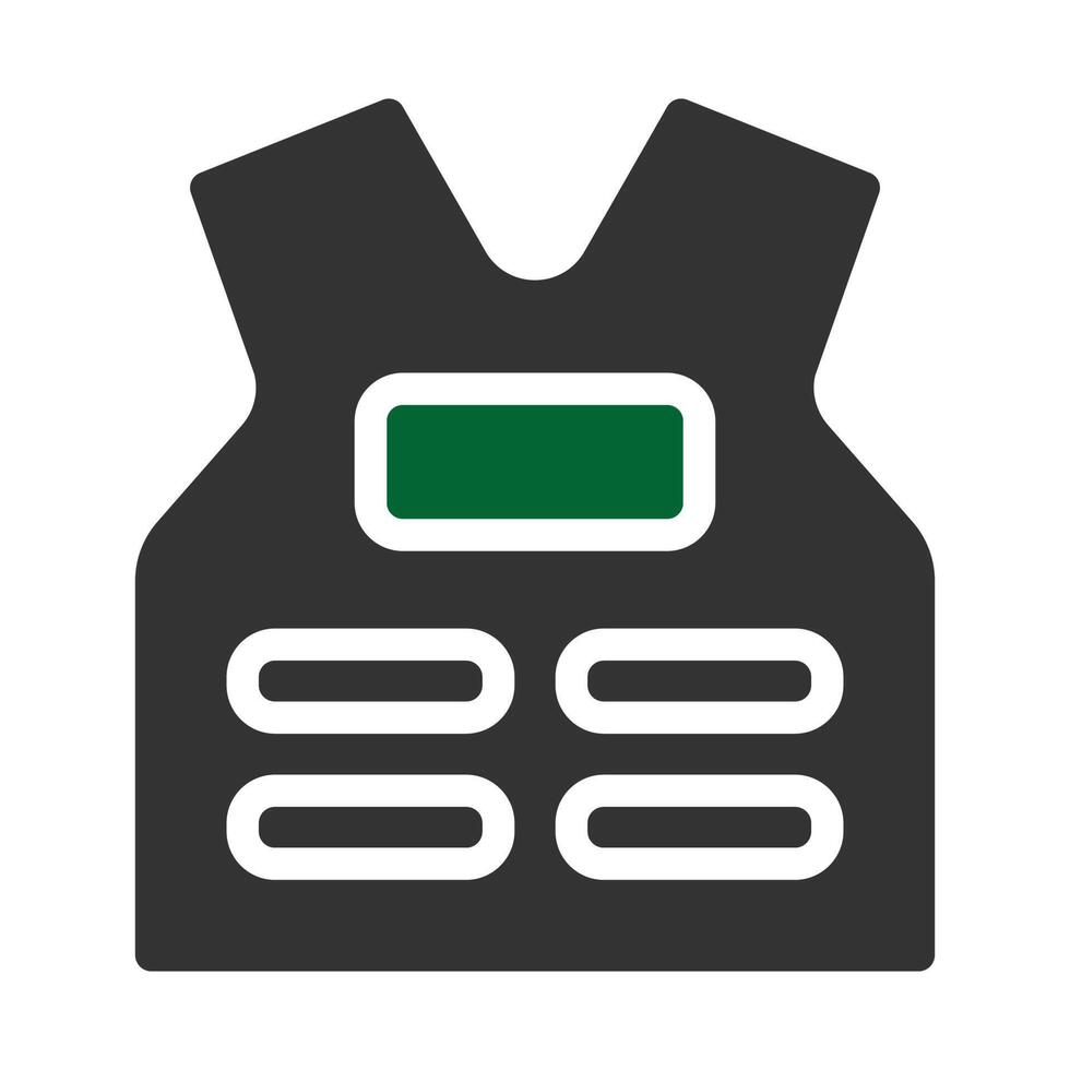 armor icon solid style grey green colour military illustration vector army element and symbol perfect.