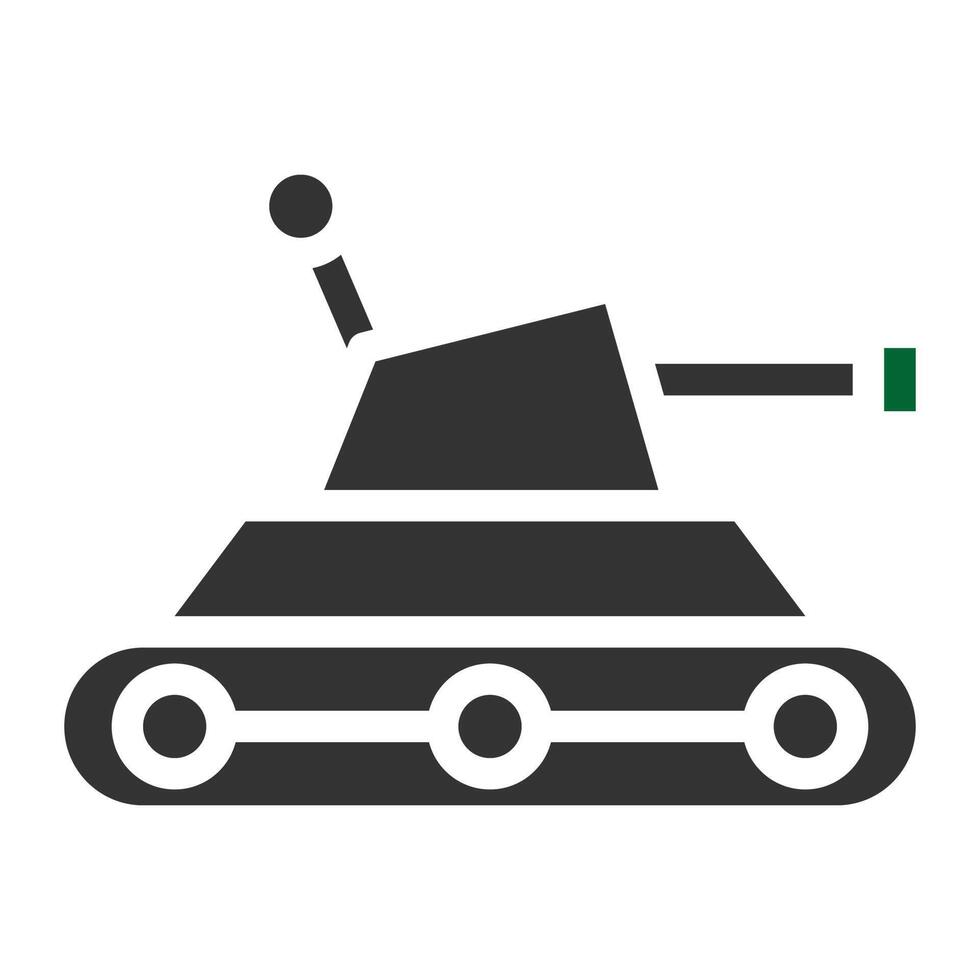 tank icon solid style grey green colour military illustration vector army element and symbol perfect.