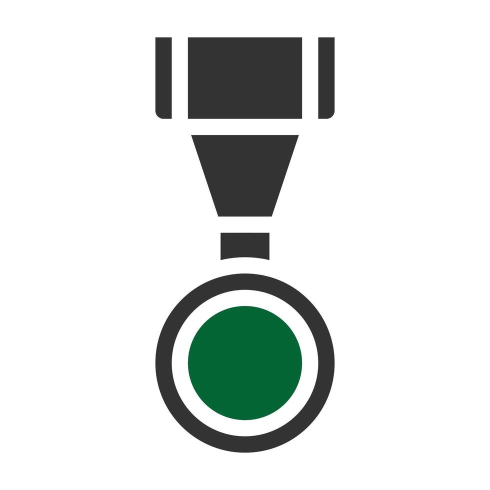 medalla icono sólido estilo gris verde color militar ilustración vector Ejército elemento y símbolo Perfecto.