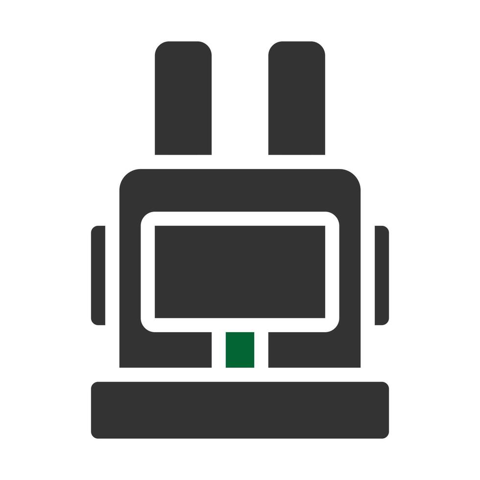 backpack icon solid style grey green colour military illustration vector army element and symbol perfect.