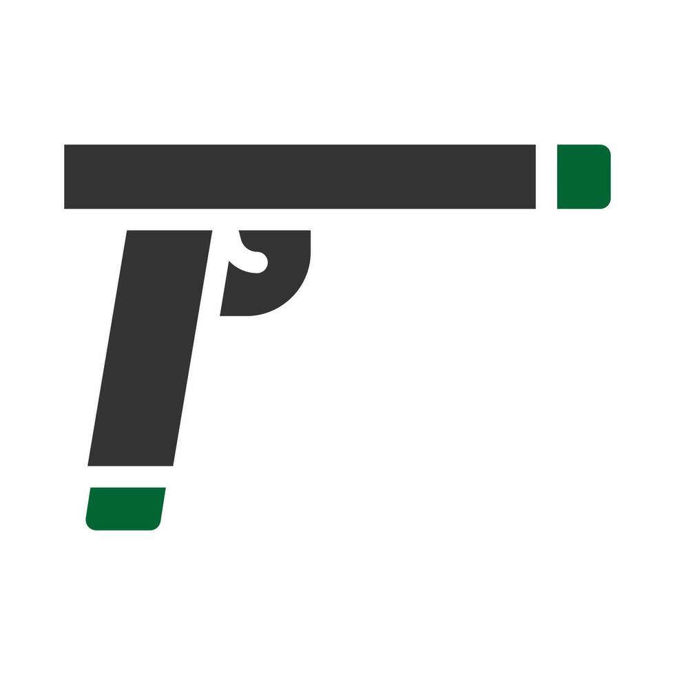 gun icon solid style grey green colour military illustration vector army element and symbol perfect.