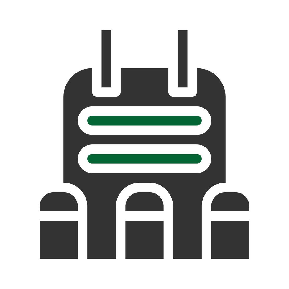 armor icon solid style grey green colour military illustration vector army element and symbol perfect.