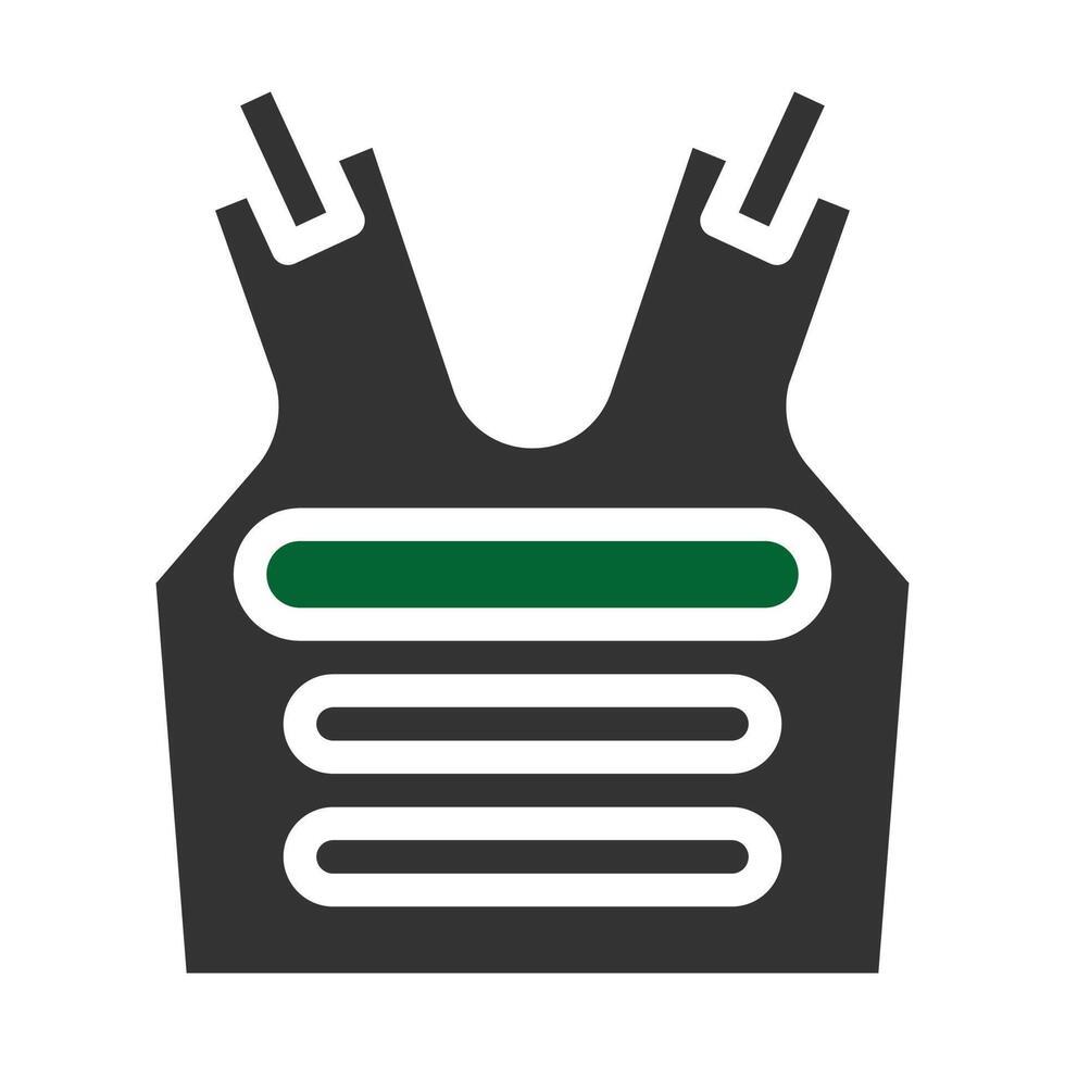 armor icon solid style grey green colour military illustration vector army element and symbol perfect.