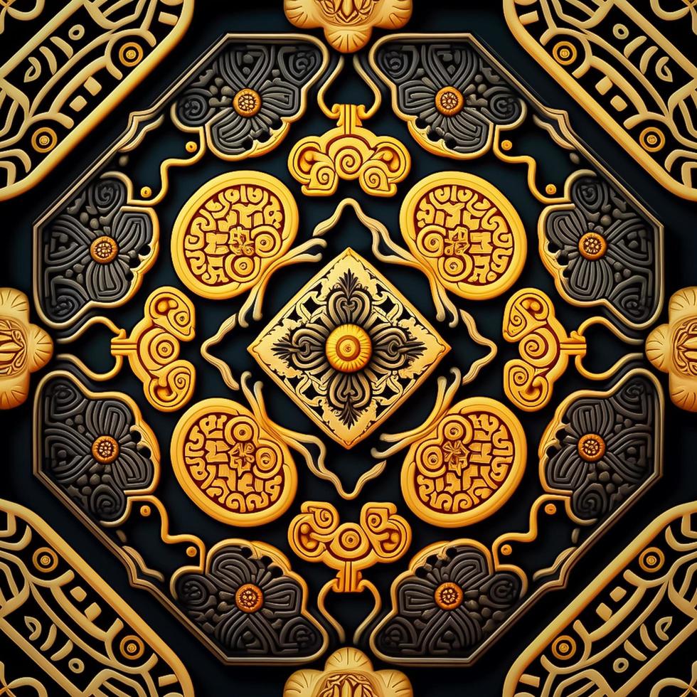 Pattern remind those of a mandala, a spiritual symbol of Buddhism and Hinduism photo