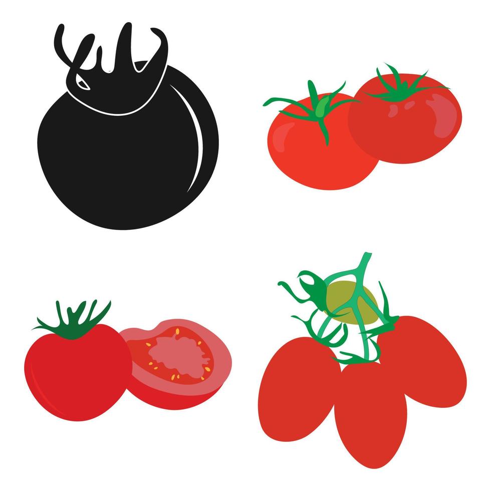 icono de fruta de tomate vector