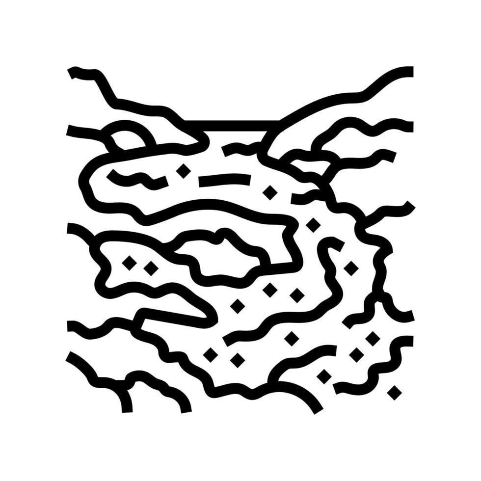 magma lava volcano line icon vector illustration