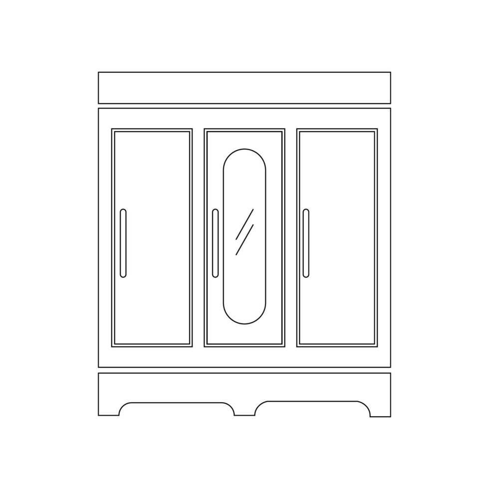 wardrobe icon vector