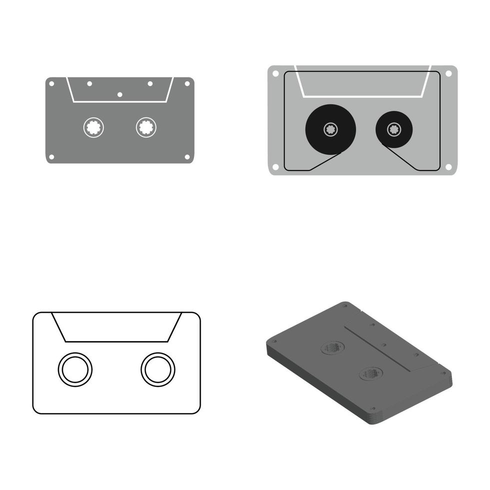 cassette icon vector