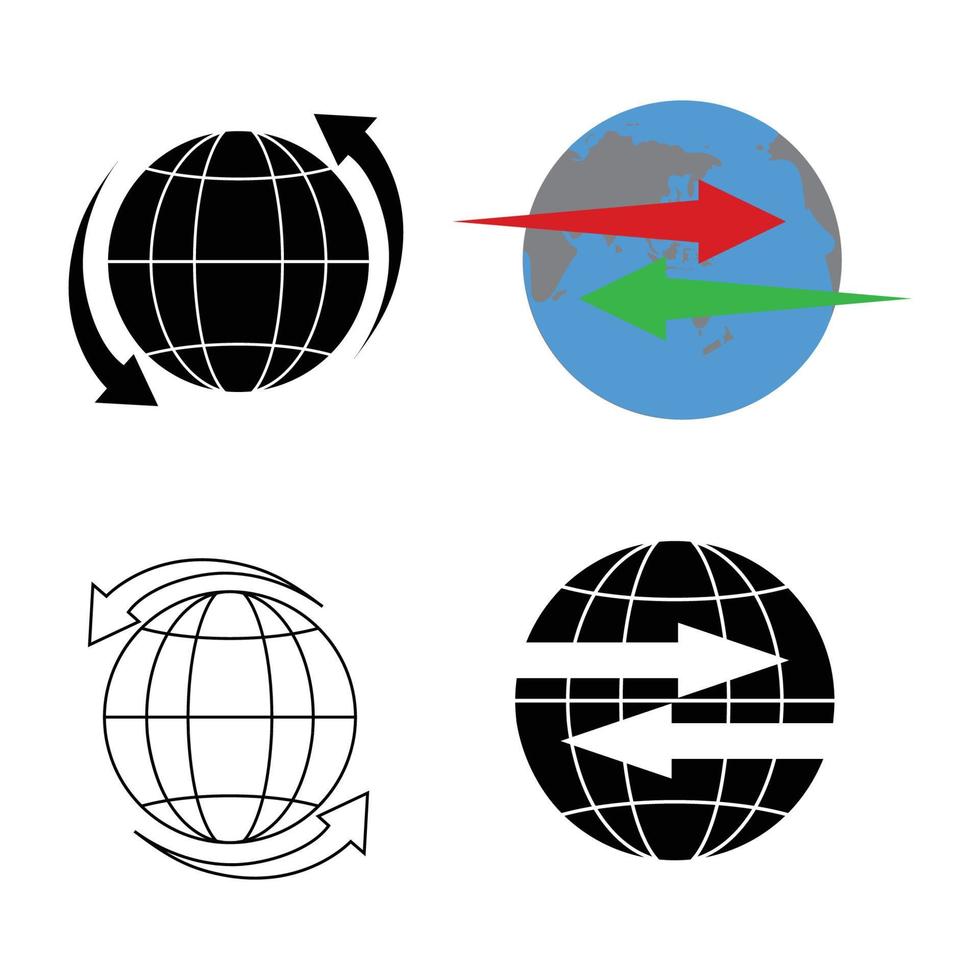 icono de importación de exportación vector