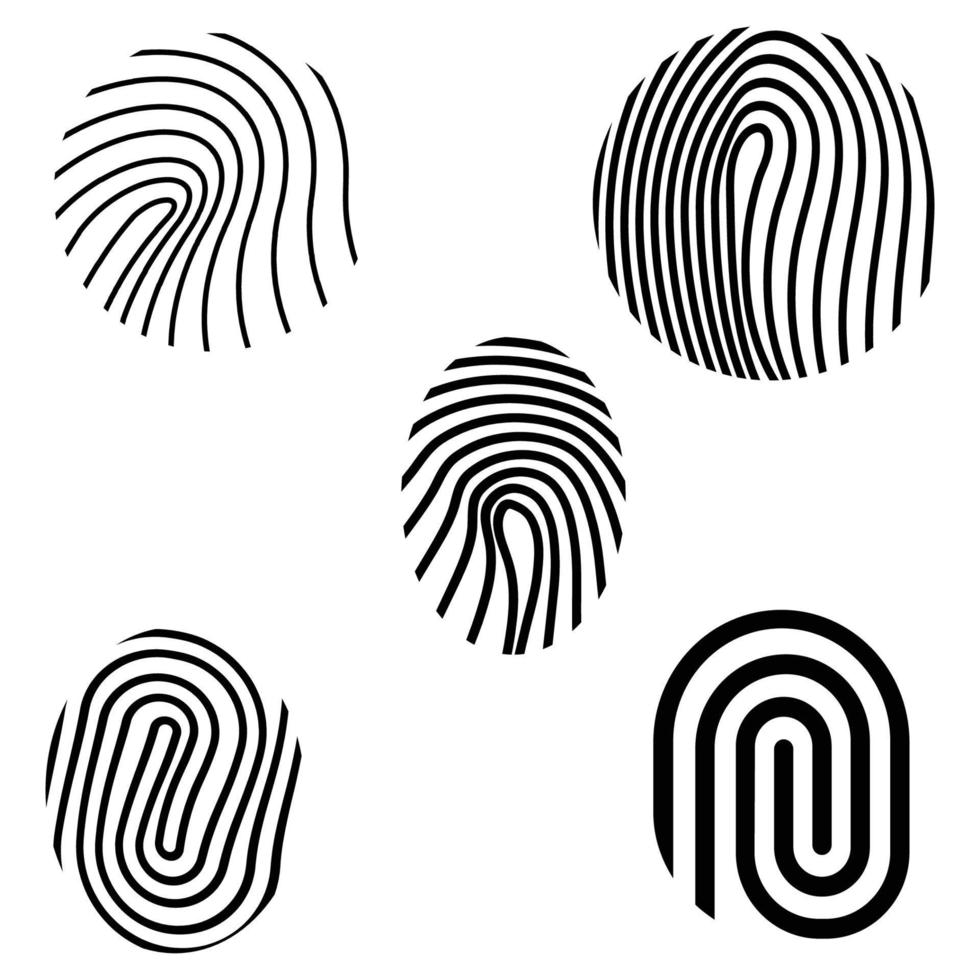 huella dactilar Investigacion logo vector