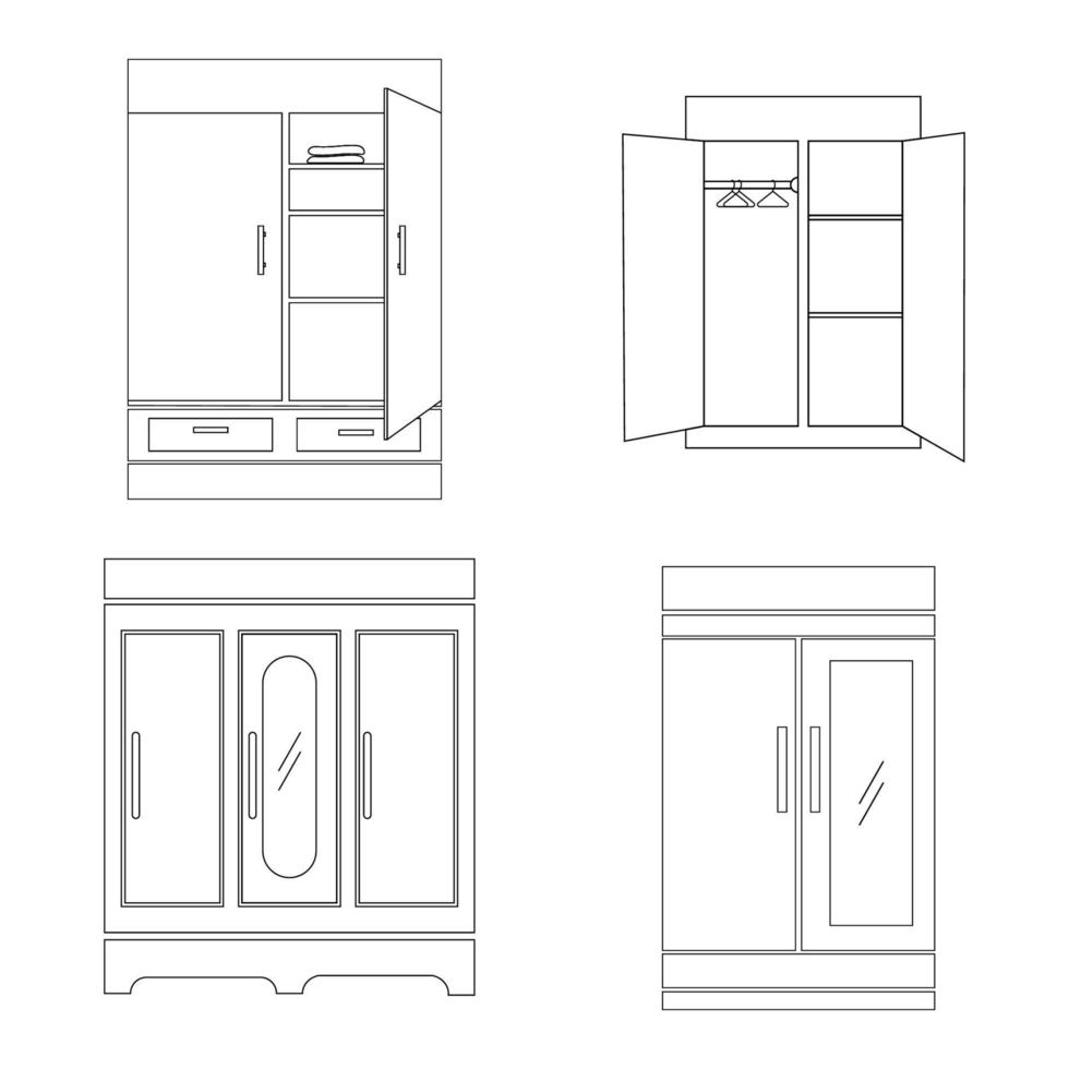 wardrobe icon vector