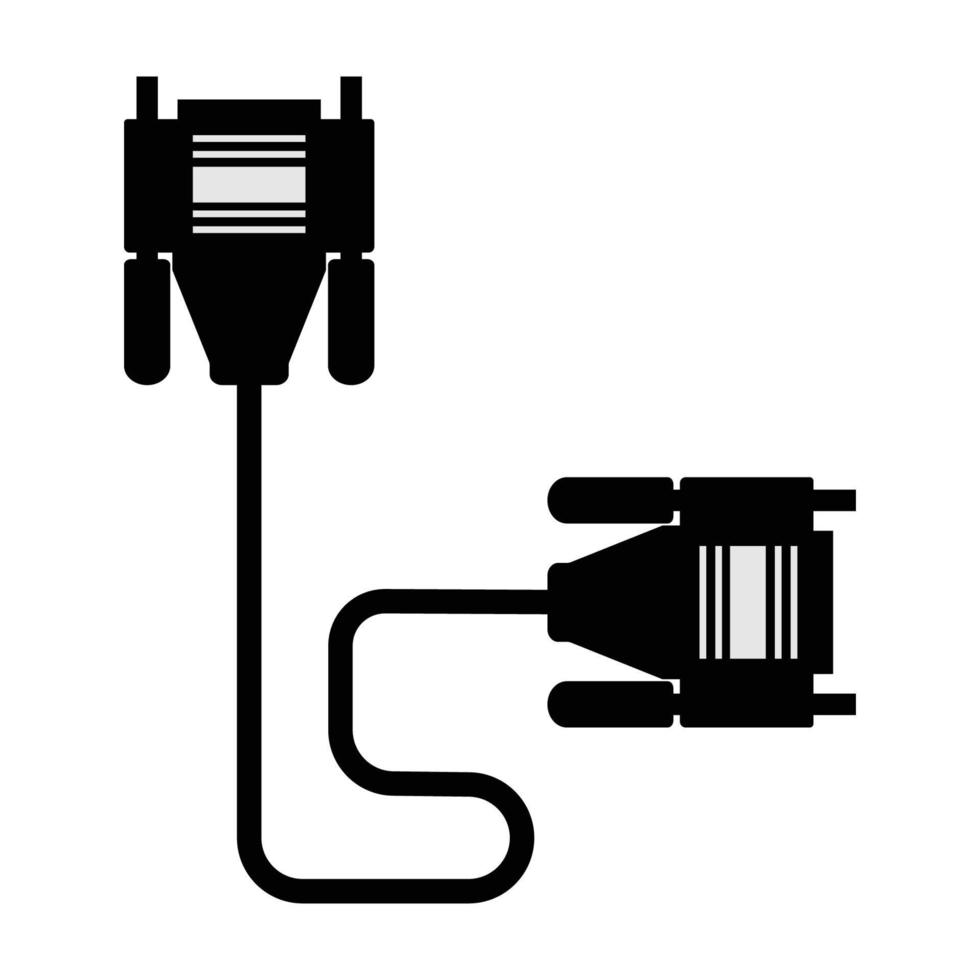 VGA cable icon vector