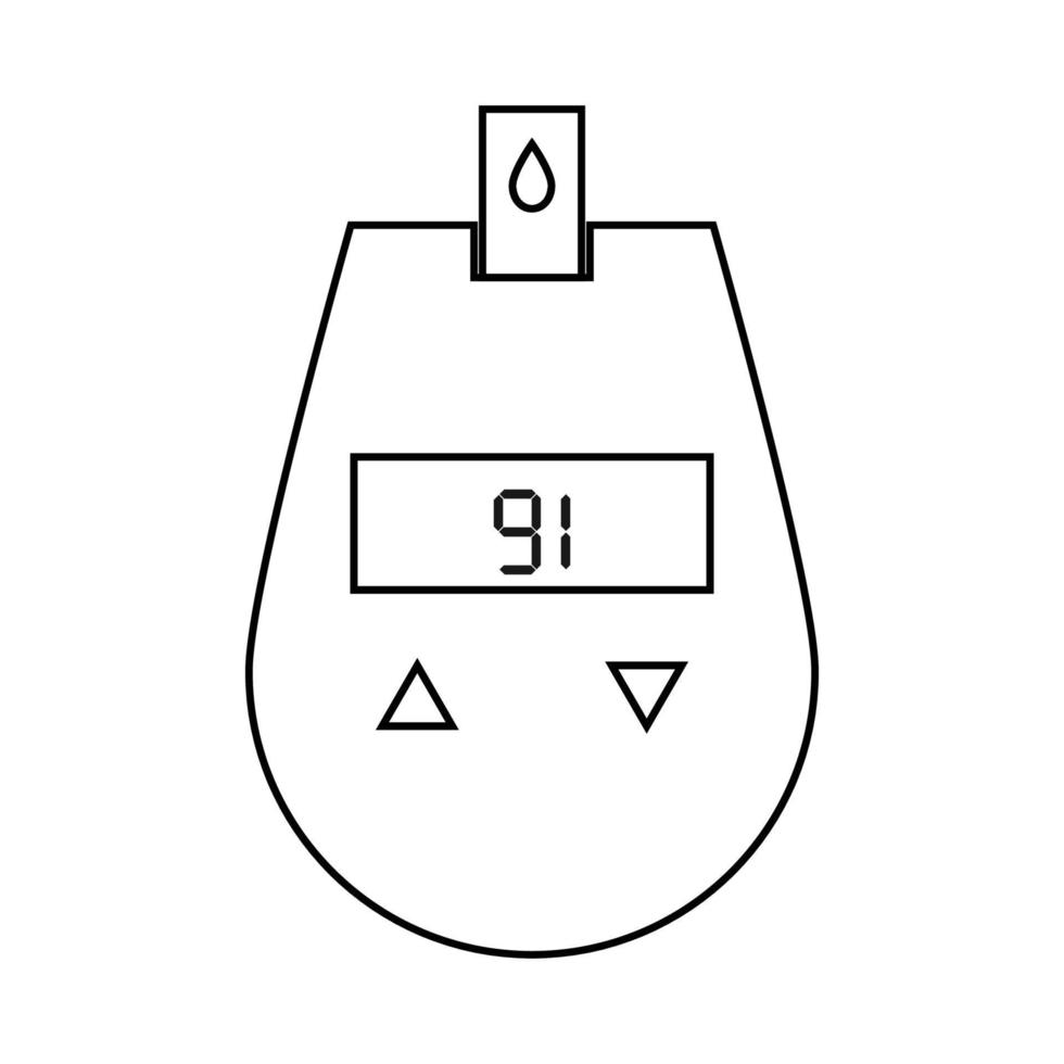 blood sugar meter icon vector