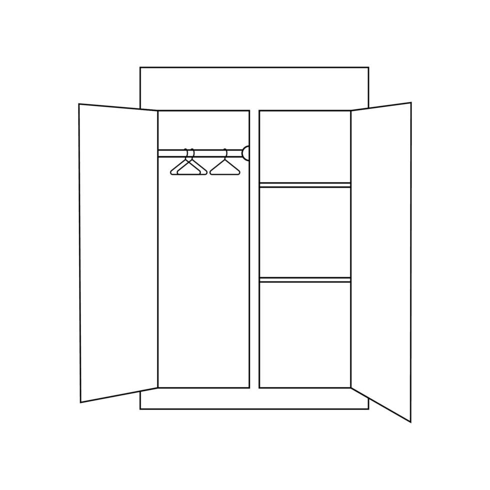 wardrobe icon vector
