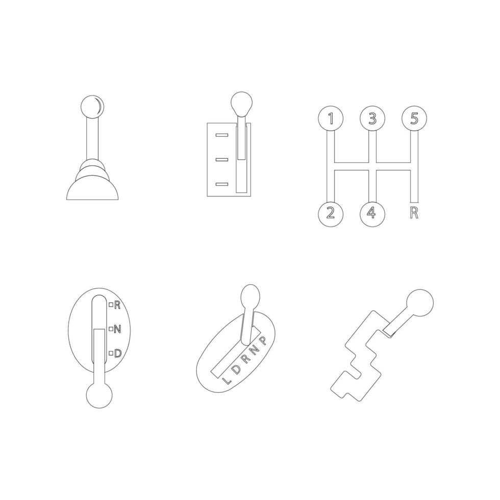 lever icons of various models vector