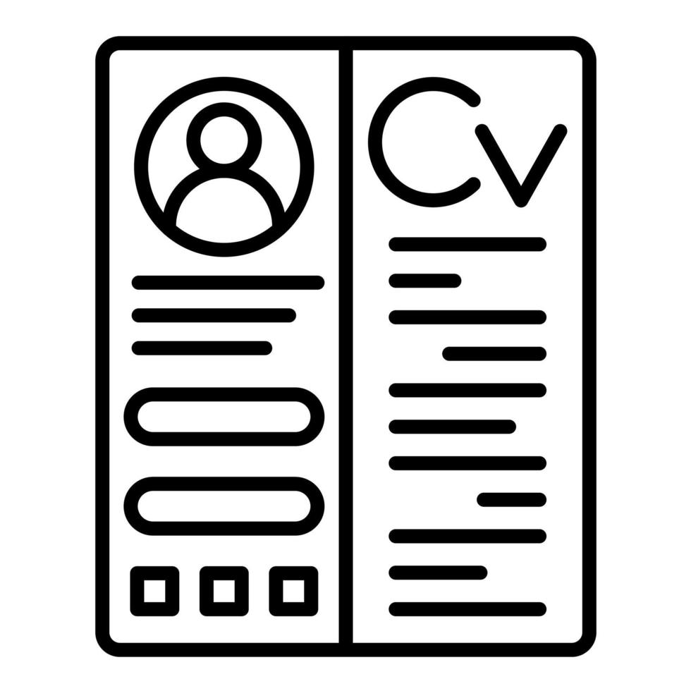 icono de vector de curriculum vitae