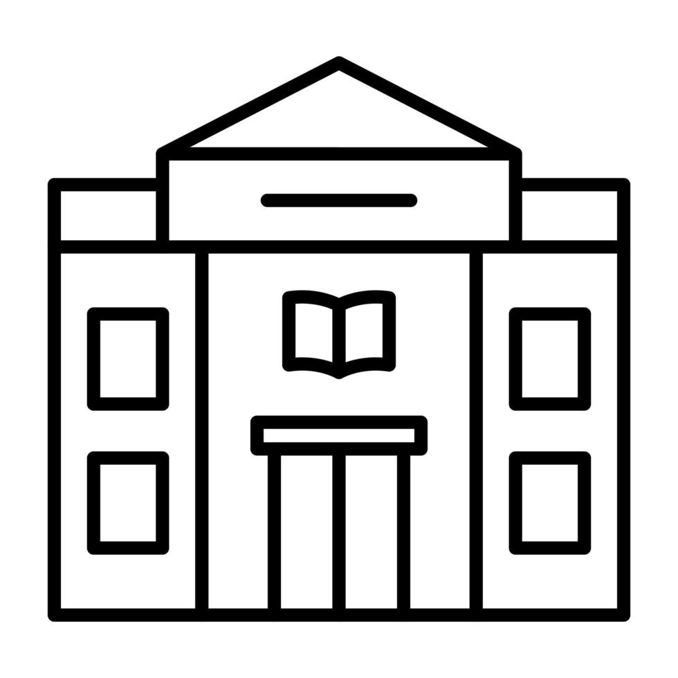 Library Building vector icon