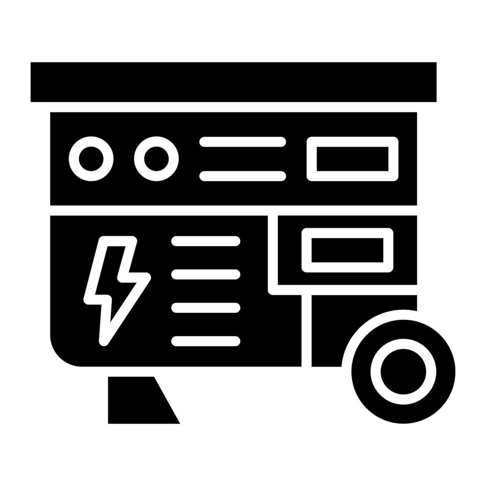 Electric Generator vector icon