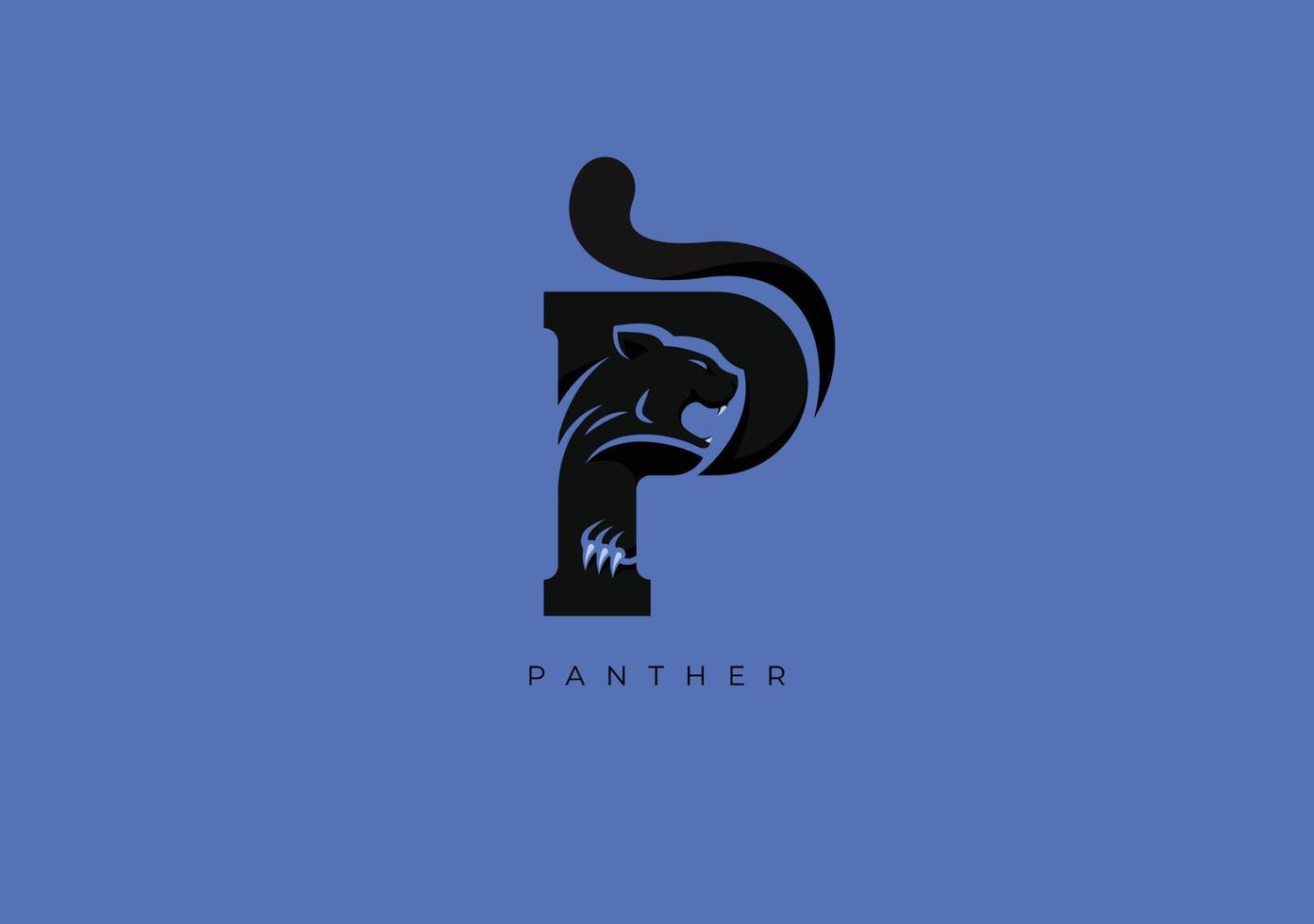 pantera pags monograma, vector logo