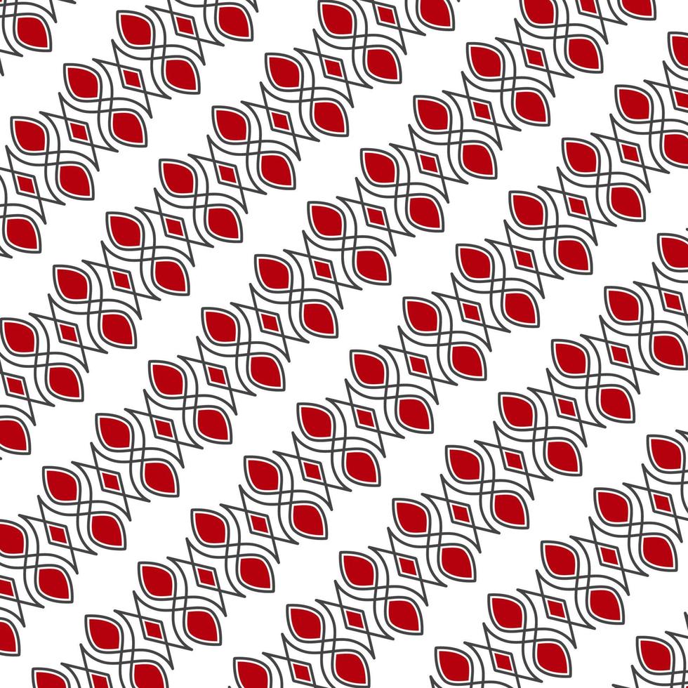 black and red ethnic pattern vector