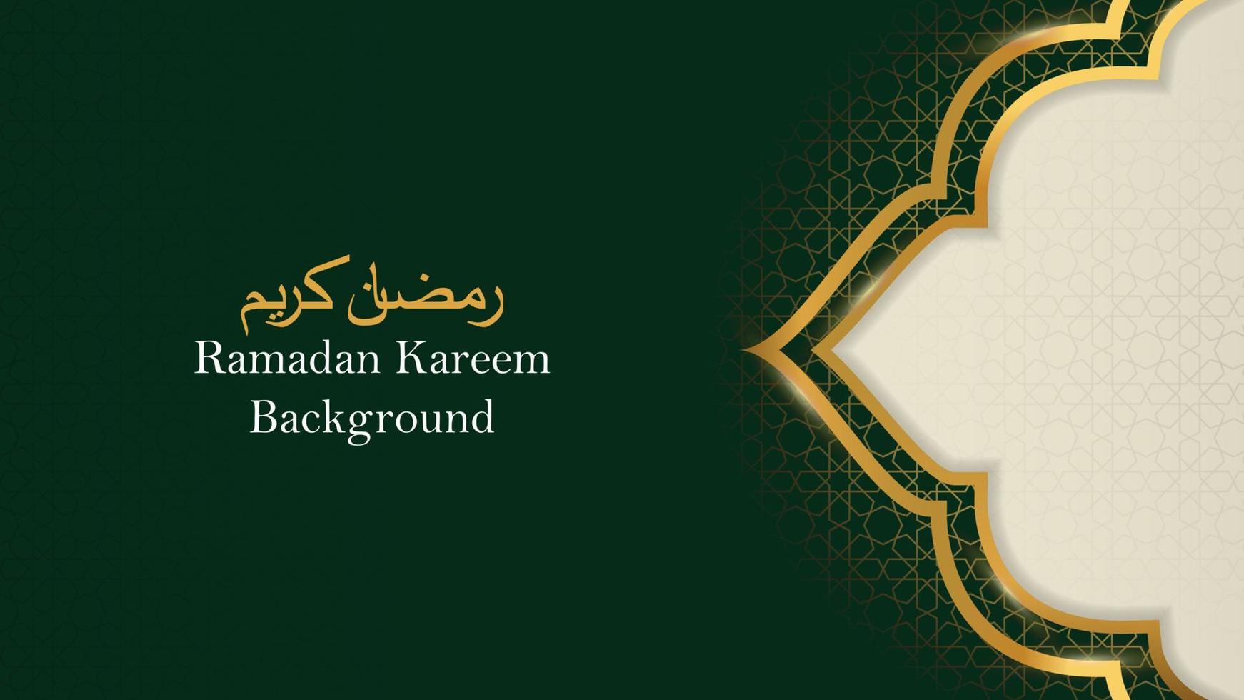 islamic luxury ramadan background with arches windows on side. islamic theme design. vector illustrations EPS10